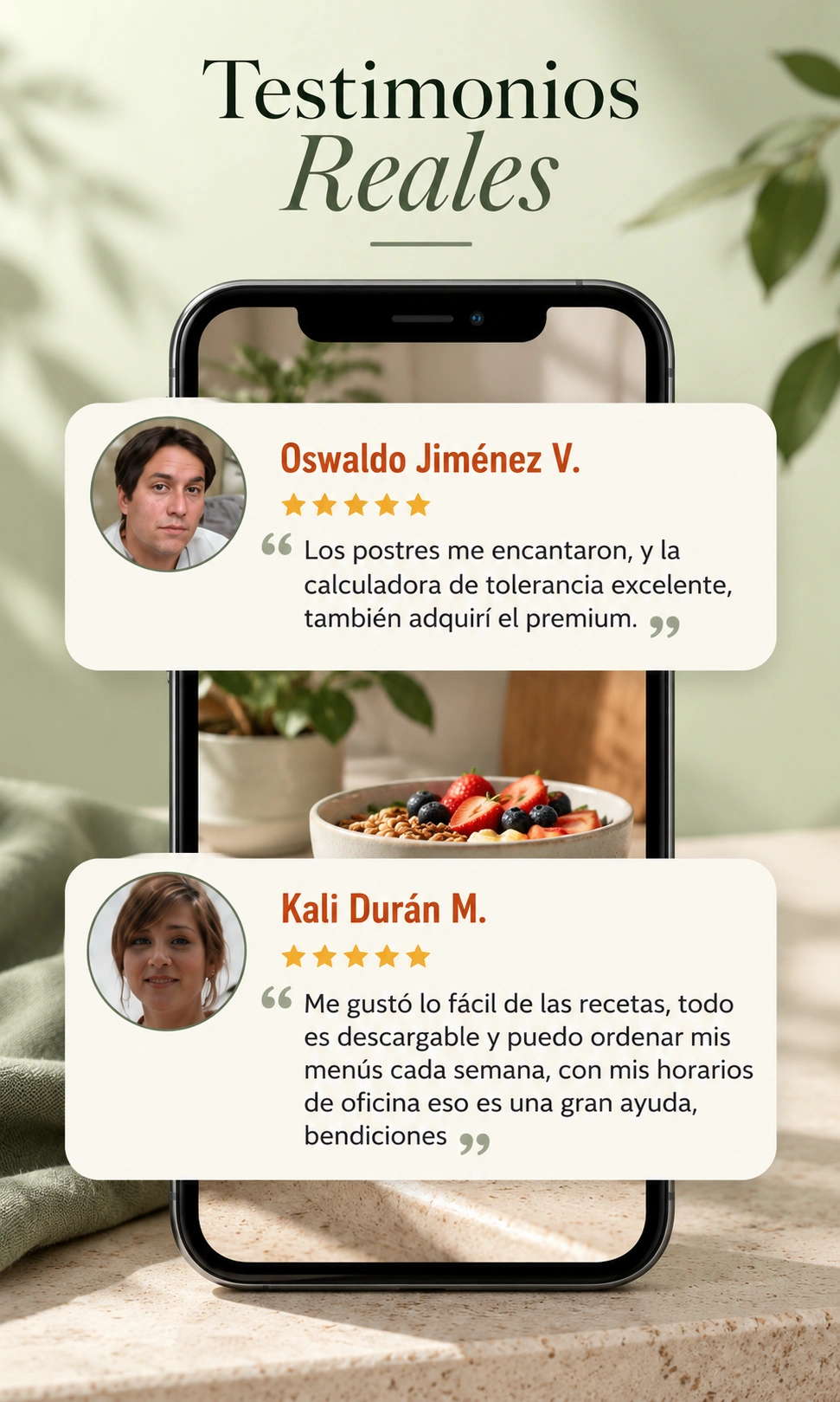 Opiniones de Oswaldo Jiménez y Kali Durán sobre los postres y la organización de menús